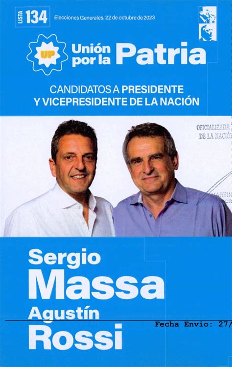Así es la boleta y la lista completa de Sergio Massa para las elecciones generales en Argentina
